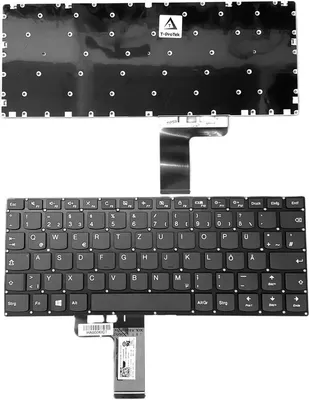 Obrázok produktu pre GERMAN - Black Keyboard Klávesnica bez rámu Kompatibilný pre P/N: SN20K86395