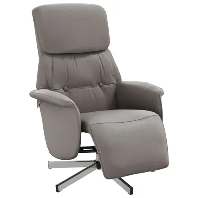 Zdjęcie produktu dla vidaXL Fotel Relax z podnóżkiem, tkanina taupe
