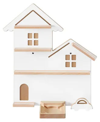 Immagine prodotto di Mensole sospese – MDF, acciaio e legno di faggio – 18 x 55,6 x 59,7 cm