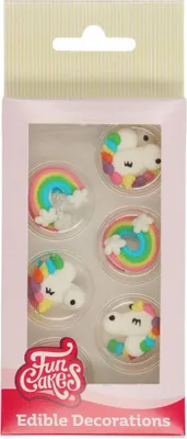 Produktbild von FunCakes Zuckerdekorationen Einhorn & Regenbogen (Unicorn) 12 Teile