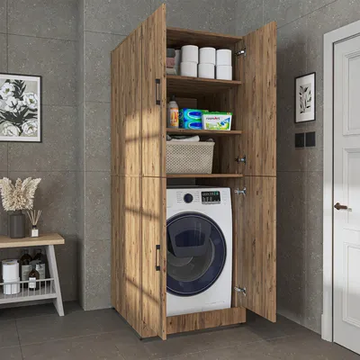 Produktbild von Roomart DORA-II Waschmaschinenschrank 70 cm breit, Eiche