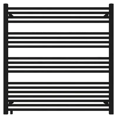 Produktbild von Badheizkörper Schwarz matt 1000 x 1000 mm – Handtuchheizkörper Austausch-Heizkörper mit Seitenanschluss 50 mm, 873 Watt, ohne Heizstab