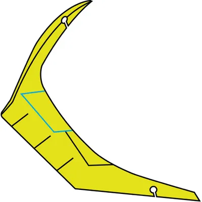 Produktbild von Heckspoiler Airoh GP 550 S Challenge Blau Gelb Helm Größe L