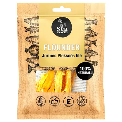 Produktbild von Sea Snacks Schollenfilet getrocknet & gesalzen 30g