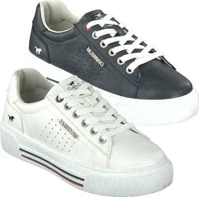 Produktbild von Mustang Damen Schnürschuhe Halbschuhe Sneaker 1386-303, Größe:38 EU, Farbe:Blau