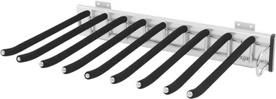 Produktbild von Ausziehbarer Hosenständer, platzsparender Kleiderschrank, Teleskop-Hosenständer mit 9 Stangen, leise und rutschfeste Schiene, Aufbewahrung für Schrank und Schlafzimmer, 46 x 32,5 cm