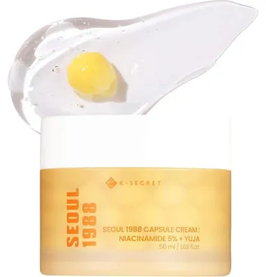 Produktbild von K-Secret Seoul 1988 Capsule Cream Niacinamide 5 % + Yuja – Gelcreme mit Kapseltechnologie & Feuchtigkeit – für strahlende, glatte Haut