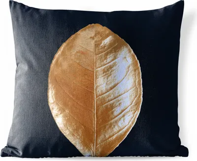 Produktbild von MuchoWow® Outdoor Kissen - Blätter - Luxus - Gold - 45x45 cm - Wetterfest - Lounge Kissen - Fotokissen - Dekoratives Kissen