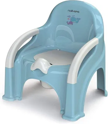Productafbeelding van Kinderpotje met deksel - Potje baby - Zindelijkheidstraining - Uitneembare kom - 315 x 32 x 585 cm - Blauw