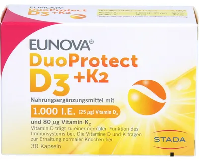 Obrázek produktu pro EUNOVA DuoProtect D3 + K2 kapky, 30 kapslí
