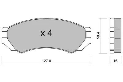 Produktbild von AISIN Bremsbeläge Satz Vorne Bremsklötze für NISSAN PRIMERA (P10) BPNI-1010