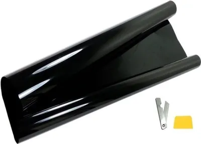 Produktbild von 76 x 300cm SCHWARZ 35% UNZERKRATZBAR TÖNUNGSFOLIE FENSTERFOLIE SONNENSCHUTZFOLIE