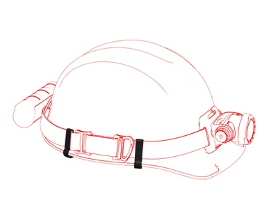 Produktbild von Ledlenser Befestigungsclip für Helmband Type A, schwarz, PA