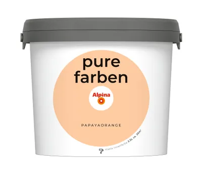 Produktbild von Alpina pure farben Wandfarbe papayaorange 2,5 L