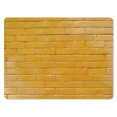 Produktbild von MuchoWow® Mauspad Mousepad Ziegel - Gelb - Wand 23x19 cm - Mousepads - Maus Mat - Pad - Mausunterlage - Schreibtischunterlage - Mauspad