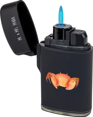 Produktbild von Mr. & Mrs. Panda sturmfeuerzeug Sternzeichen Krebs - Schwarz - Geschenk, Tierkreiszeichen, Gasfeuerzeug, zigarettenanzünder, Meerestier, anzünder, Krebse, Feuerzeuge