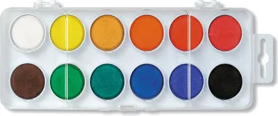 Produktbild von KOH Farbkasten Schule Wasserfarben 12er weiß K