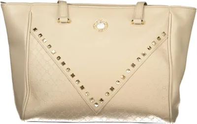Produktbild von Stylische beige Handtasche mit Fächern und Schutzfüßen für Damen