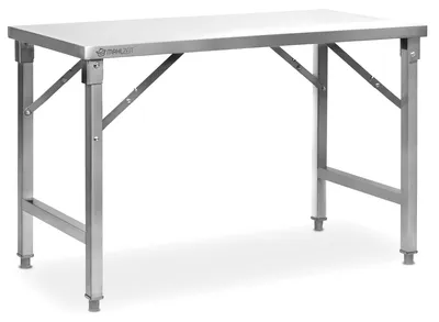 Obrázok produktu pre Nerezový skladací stôl - 120 x 60 x 80 cm - 14 kg