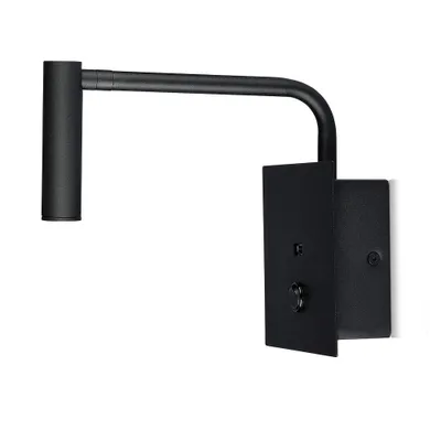 Obrázok produktu pre V-tac VT-2943 LED lampa na čítanie s USB - nástenná - 3 W - 180 lumenov - 3000 K - čierna - ideálna vedľa postele