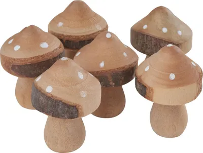 Produktbild von VBS Fliegenpilze, Holz, ca. 3cm, 6 Stück