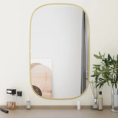Produktbild von Möbel Wandspiegel Golden 80x50 cm - Wandspiegel 348220