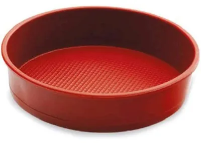 Silikon-Einzelform rund 26 cm, braun, backfest, spülmaschinengeeignet