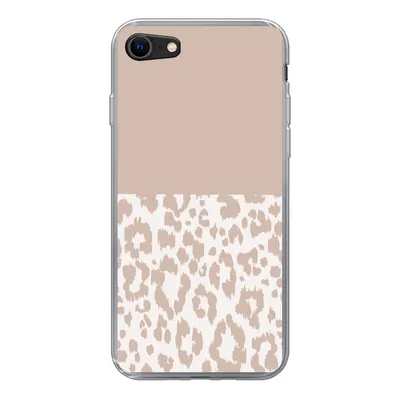 Produktbild von MuchoWow® Handyhülle Schutzhülle Hülle für iPhone SE 2022 Panther Druck - Rosa - Tiere Silikon Softcase Handy Hülle - Schutzhülle