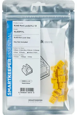 Produktbild von Smartkeeper NL03P1YL, Schnittstellenblockierung, RJ-45, Gelb, 1 Stück(e), Polybag, 130 mm