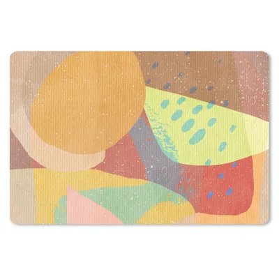 Produktbild von MuchoWow® Schreibtischunterlage Abstrakt - Kunst - Regenbogen - Pastell 60x40 cm - XXL Mauspad - Großes Mauspad