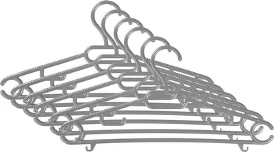 Produktbild von Aufhänger Strend Pro, für Kleidung, Kunststoff, schwarz/braun/grau, Packung 6 Stk., 40x18,5 cm