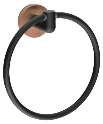 Produktbild von LARISSA Handtuchring, schwarz/Kupfer matt