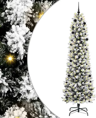 Image de vidaXL Sapin de Noël artificiel avec 300 LED avec support blanc 240 cm