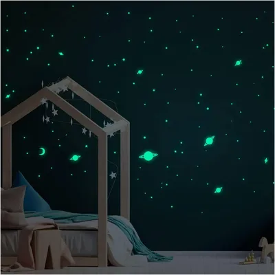 Produktbild von Wandtattoo Phosphorescent - Milchstraße - 390 Sterne und Planeten