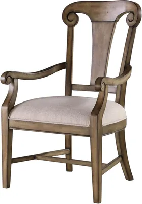 Immagine prodotto di Sedia marrone design soggiorno sala da pranzo sedie in legno imbottite con bracciolo