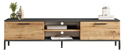 Produktbild von Crissolo - TV-Möbel, 160x35x39 h cm Eiche Braun, ein Regal