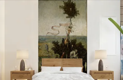 Obrázek produktu pro MuchoWow® Fototapety do obývacího pokoje nebo ložnice tapety vinylové motivy tapety Loď bláznů - obraz Hieronymus Bosch 120x240cm