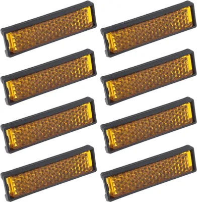 Imagen del producto de Juego de 8 reflectores para pedales de bicicleta, reflectores amarillos para mayor seguridad nocturna en los pedales