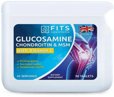 Obrázok produktu pre Glukózamín, chondroitín, MSM a vitamín C – 90 tabliet