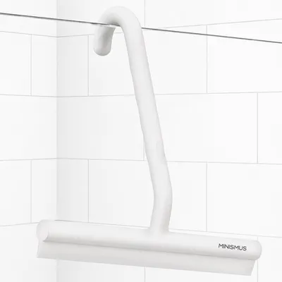 Produktbild von 21 cm Duschabzieher mit Aufhängehaken – Streifenfreies Duscherlebnis in Weiß