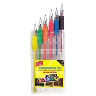 Immagine prodotto di Penne fluorescenti in gel 6 colori