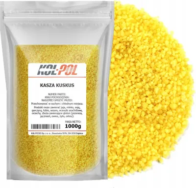Zdjęcie produktu dla KASZA KUSKUS 1kg Naturalna z pszenicy durum zdrowa wysoka jakość Kol-Pol
