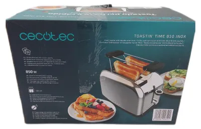 Produktbild von Cecotec Vertikaler Toaster Toastin' time 850 Inox 850W Doppelter langer Schlitz Modern zeitlos Küchengerät