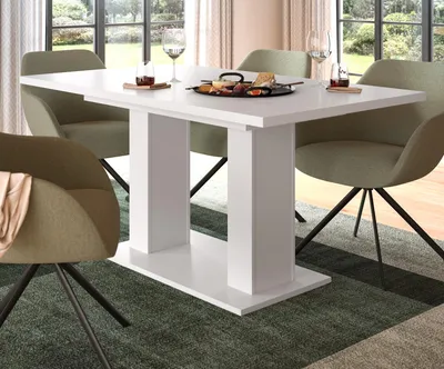 Produktbild von Esstisch "Home-X" in weiß Tisch ausziehbar 150 - 190 cm