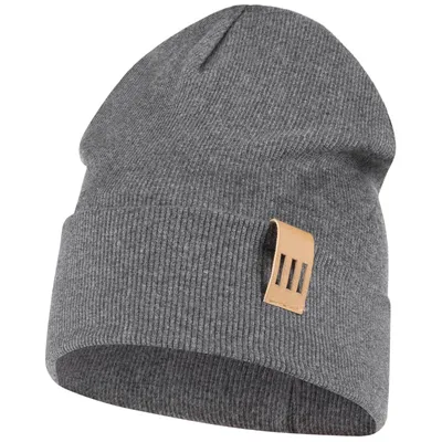 Produktbild von Mütze Beanie Übergangsmütze Jungen Kinder gerippt, Graphitgrau, Gr. 54-56