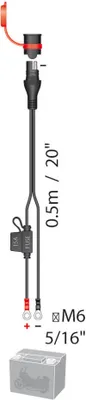 Obrázok produktu pre OptiMATE CABLE O-01 (SAE) Kábel batérie odolný voči poveternostným vplyvom M6, 5A