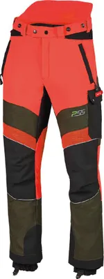 Produktbild von PSS Schnittschutzhose X-treme Breeze Neonrot/Grün Größe 46