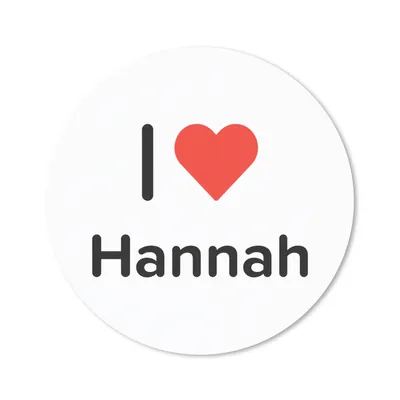 Produktbild von MuchoWow® Mauspad Mousepad Ich liebe - Hannah - Mädchen 20x20 cm - Mousepads - Maus Mat - Pad - Mausunterlage - Schreibtischmatte