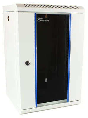 Obrázok produktu pre Alcasa GC-R0101, Nástenný regál, 9U, Zámok, Koľajnice racku, Vylepšená správa káblov, Šedá