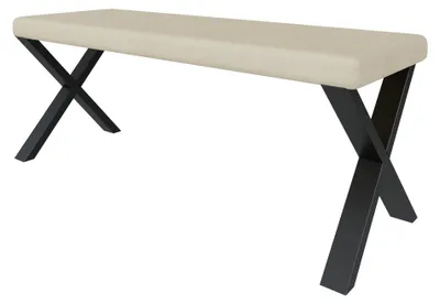 Image de Banc Akiko Metal A - Ensemble de bancs d'angle pour votre salle à manger, cuisine moderne, coin salon, coin repas. Parfait pour la cuisine, le bureau et la réception. Finition solide et robuste. (128x44-Soft18)
